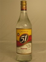 Cachaca 51 Brazilian Rum 40% ABV 1L